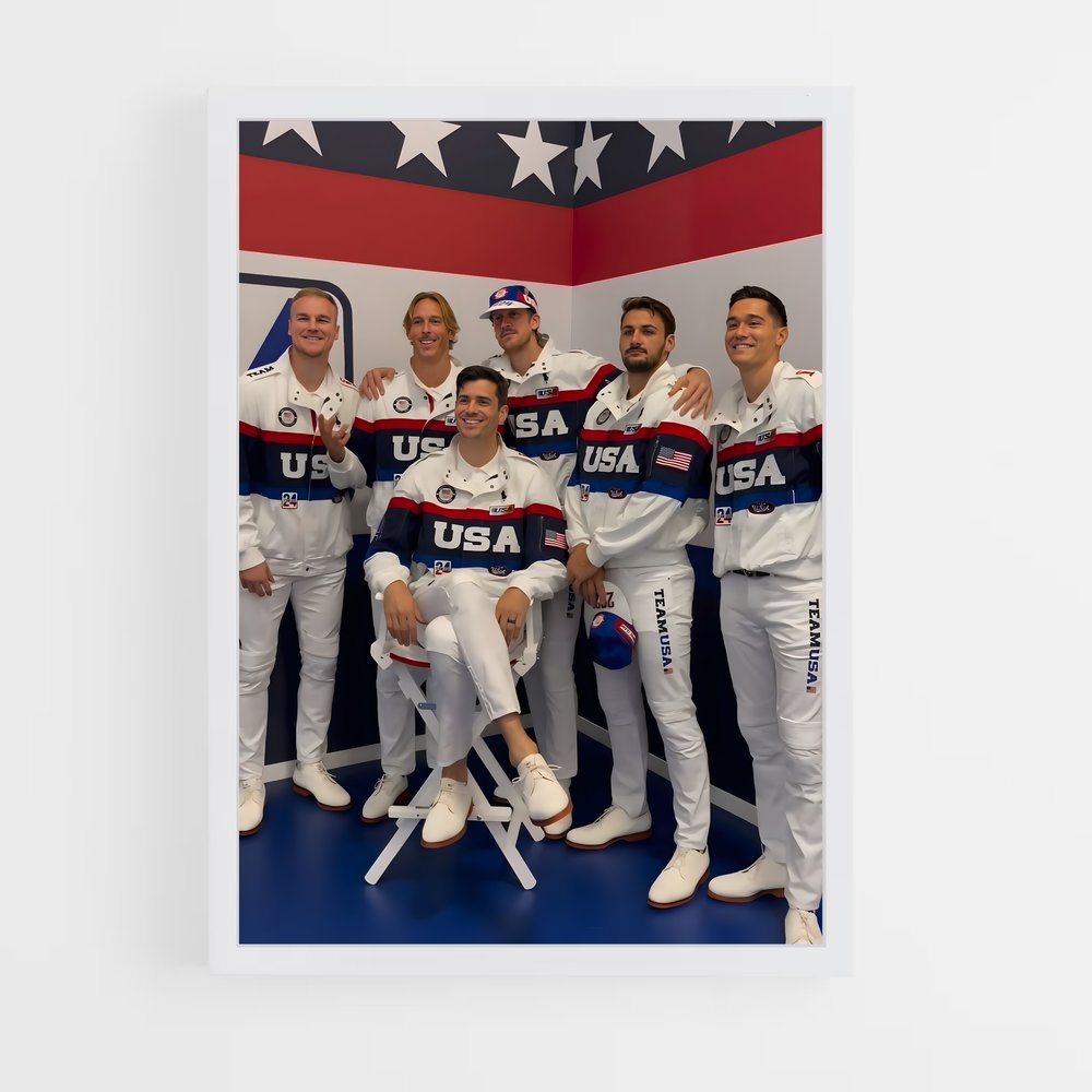 Poster Team USA Beach Vibes – affiche Beach-volley (vue 3)